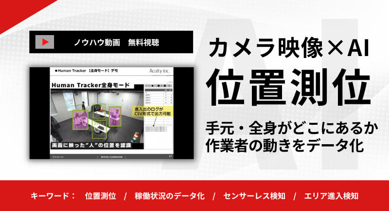 【ノウハウ動画】人の手元・全身をカメラ一台で検知・判定