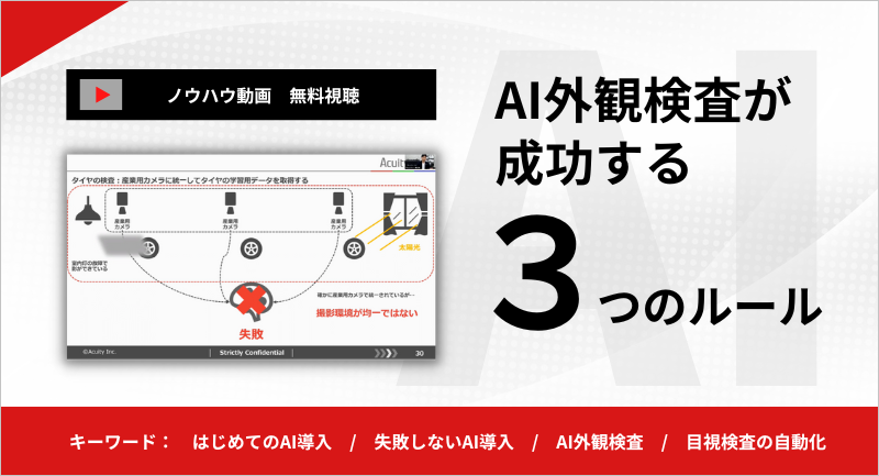 【ノウハウ動画公開】AI外観検査が成功する3つのルール