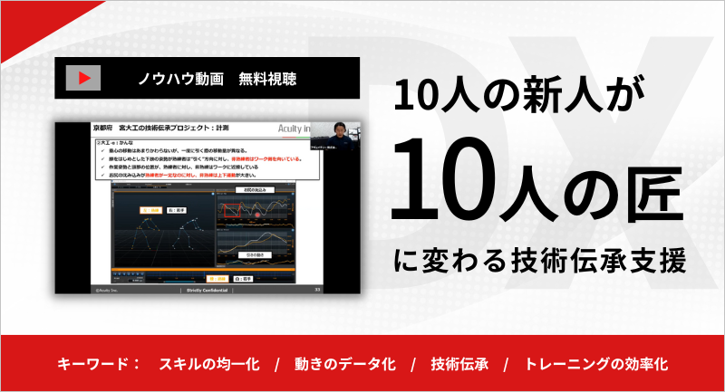 【ノウハウ動画公開】熟練技術のデータ化で大切なプロセスとは