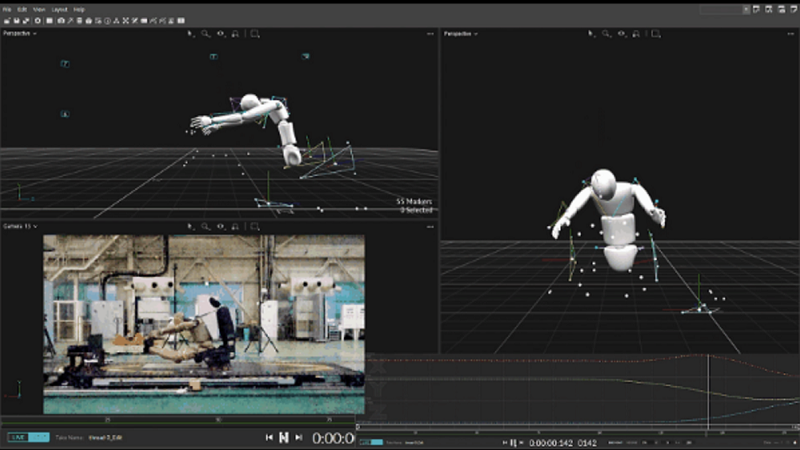 スレッド試験の高速3D挙動計測

