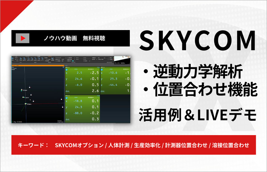 【ノウハウ動画】SKYCOMオプション逆動力学解析・位置合わせ【FAQ付き】